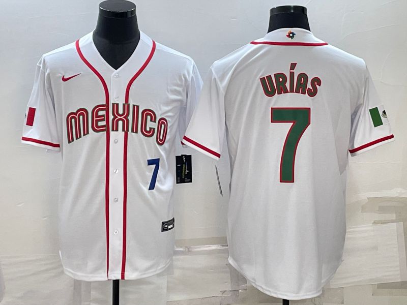 Men 2023 World Cub Mexico #7 Urias White Nike MLB Jersey11->more jerseys->MLB Jersey